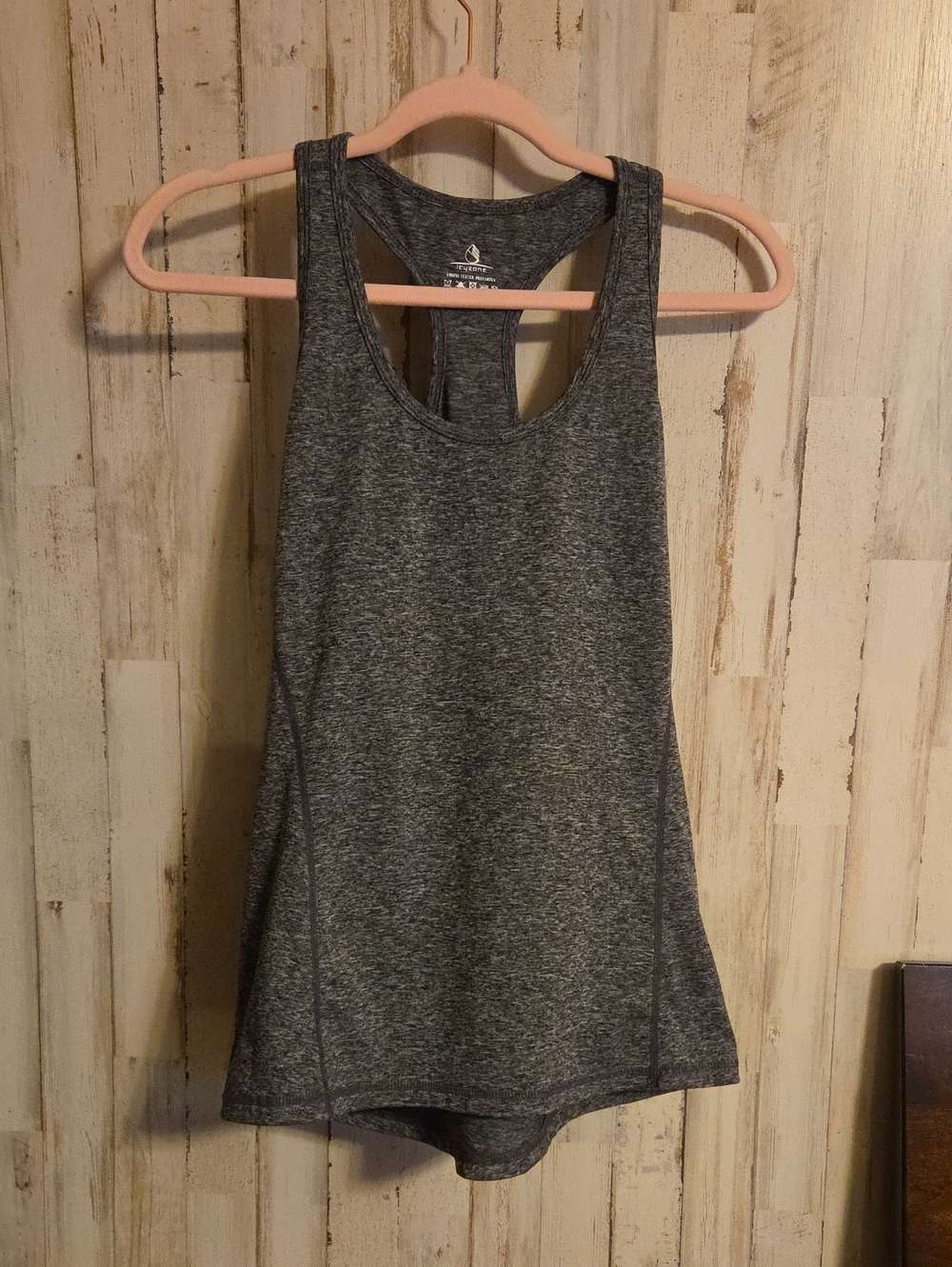 Women's Heather Charcoal Racerback Tank Top